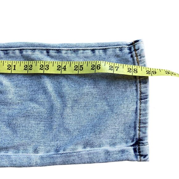 BP. Nordstrom Sz 26 Elastic Waist Exposed Button Fly 90s Straight Leg Jeans NWT - Picture 5 of 7
